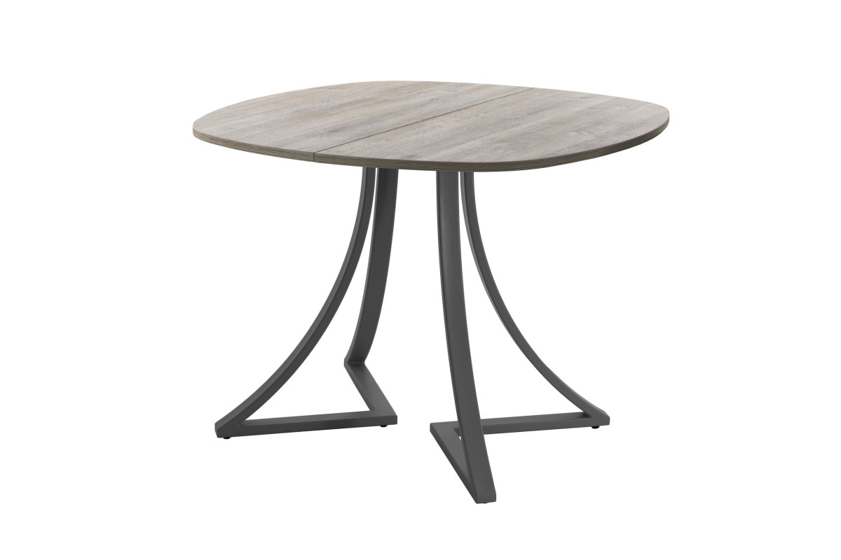 Обеденный стол AMC Elite (серии SLIM) / E24(800) D7 (графит/Дуб Уайт-Ривер песочно-бежевый)