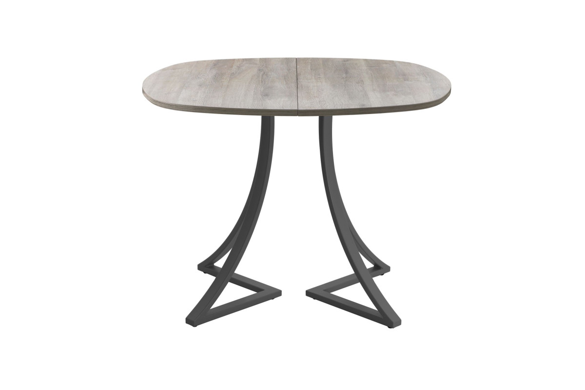 Обеденный стол AMC Elite (серии SLIM) / E24(800) D7 (графит/Дуб Уайт-Ривер песочно-бежевый)