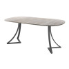 Обеденный стол AMC Elite (серии SLIM) / E24(800) D7 (графит/Дуб Уайт-Ривер песочно-бежевый)