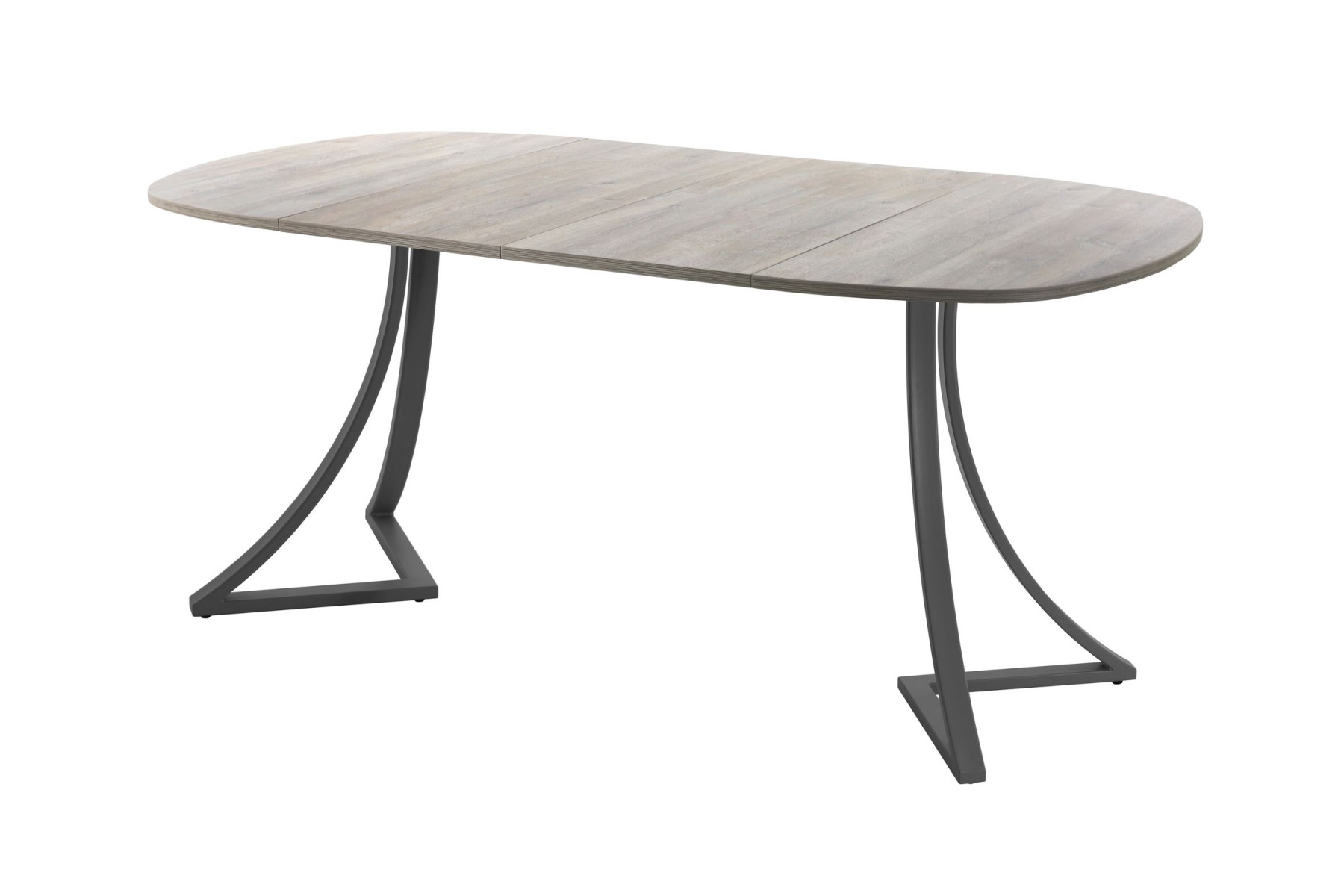 Обеденный стол AMC Elite (серии SLIM) / E24(800) D7 (графит/Дуб Уайт-Ривер песочно-бежевый)