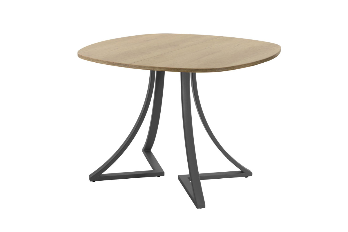 Обеденный стол AMC Elite (серии SLIM) / E24(800) D7 (графит/Дуб Небраска Натуральный)