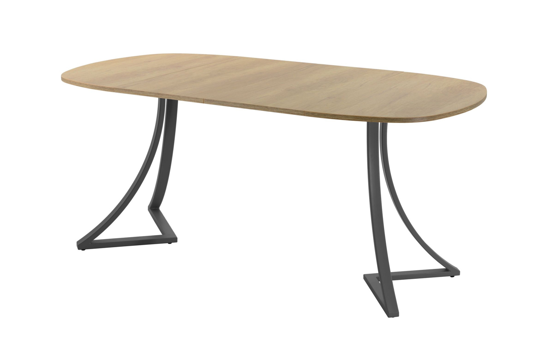 Обеденный стол AMC Elite (серии SLIM) / E24(800) D7 (графит/Дуб Небраска Натуральный)