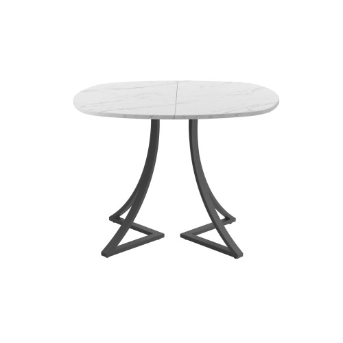 Обеденный стол AMC Elite (серии SLIM) / E24(800) D7 (графит/Мрамор Кристалл)