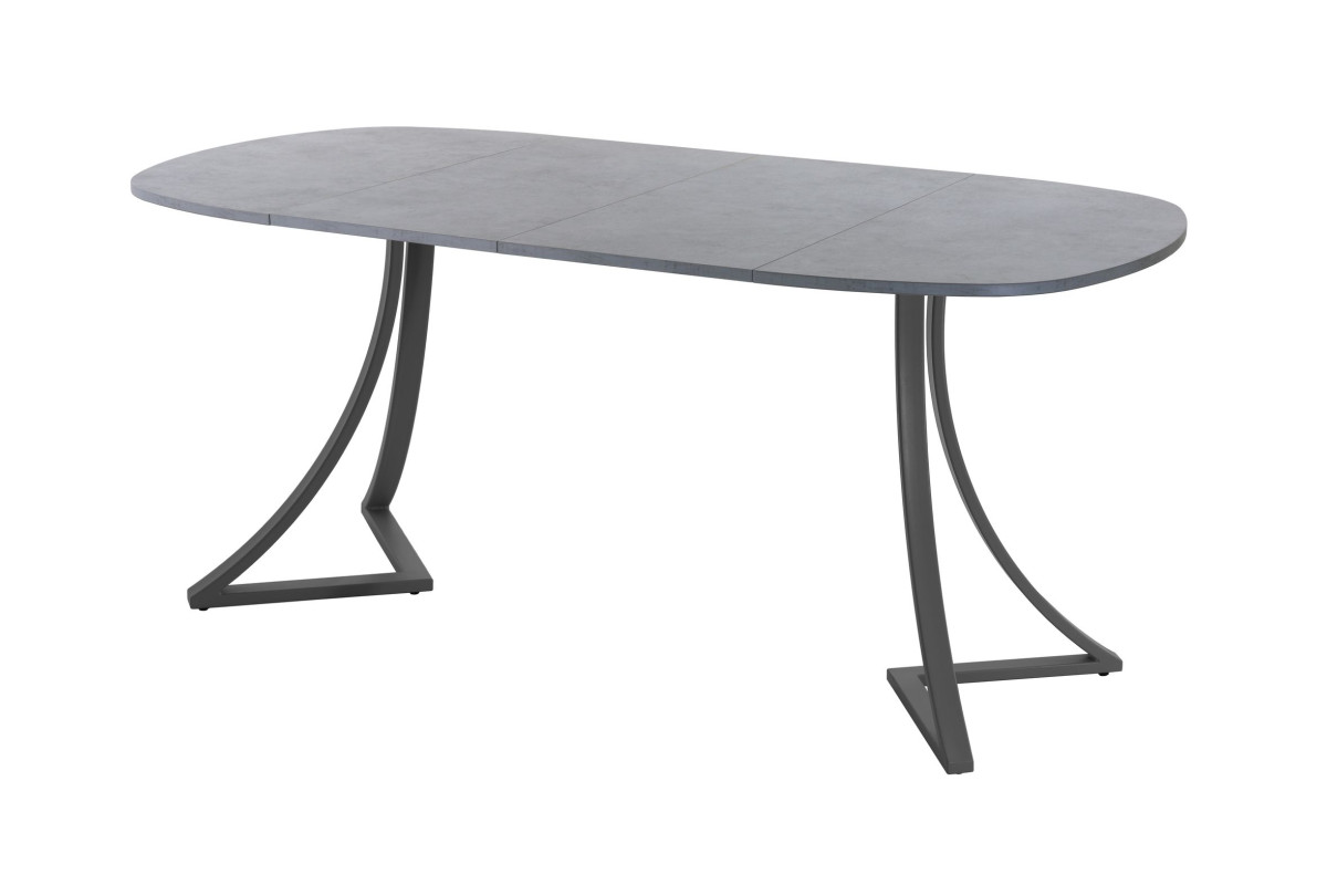 Обеденный стол AMC Elite (серии SLIM) / E24(800) D7 (графит/Бетон Чикаго светло-серый)