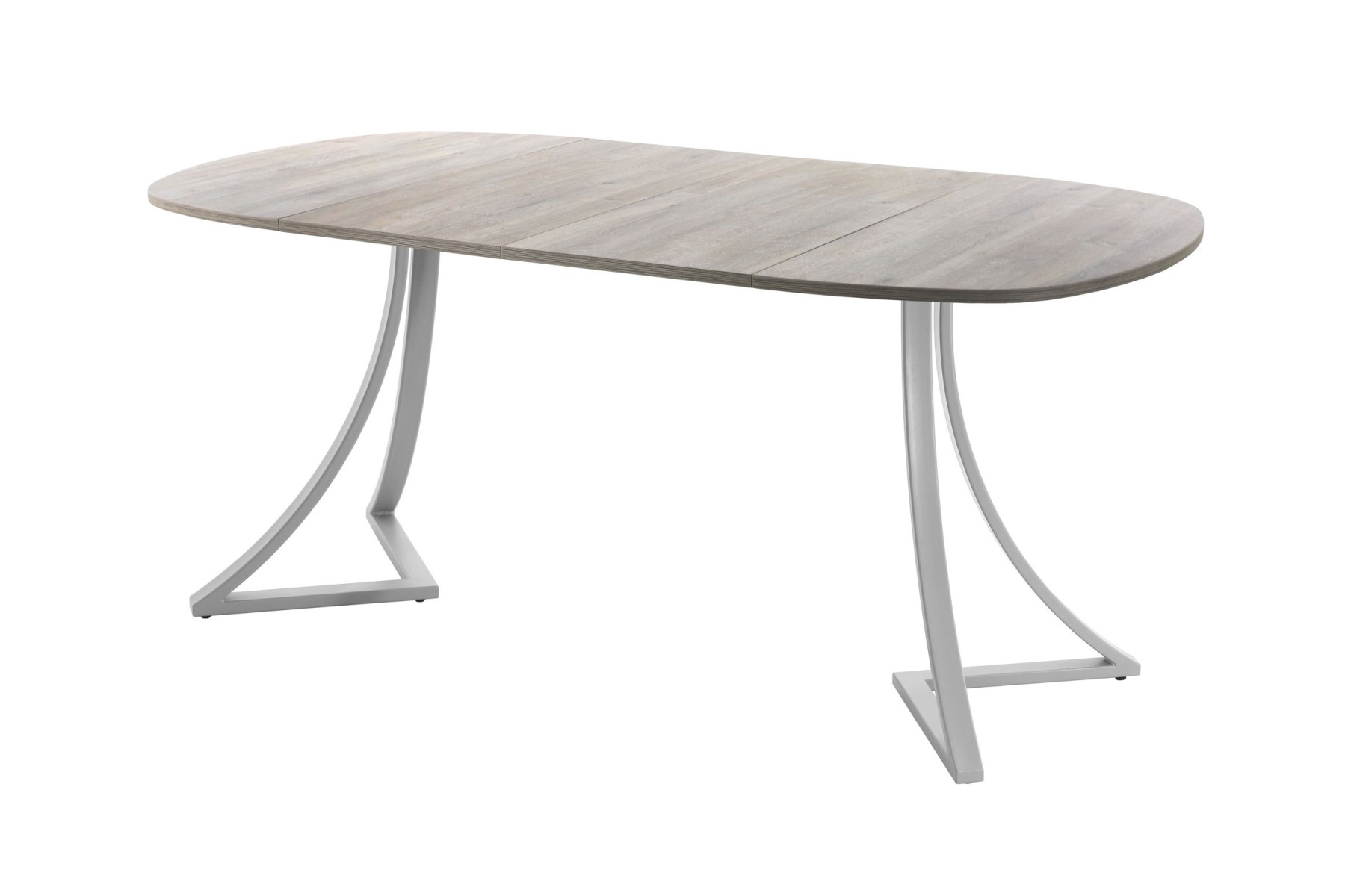 Обеденный стол AMC Elite (серии SLIM) / E24(900) D7 (серебро/Дуб Уайт-Ривер песочно-бежевый)