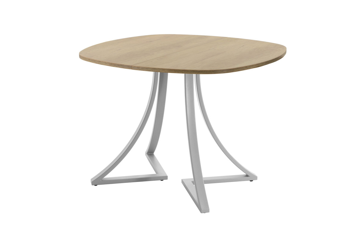 Обеденный стол AMC Elite (серии SLIM) / E24(800) D7 (серебро/Дуб Небраска Натуральный)