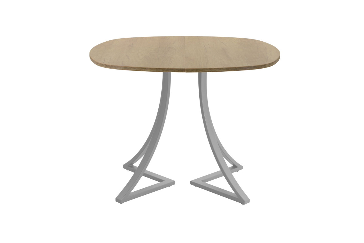 Обеденный стол AMC Elite (серии SLIM) / E24(800) D7 (серебро/Дуб Небраска Натуральный)