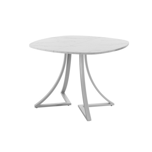 Обеденный стол AMC Elite (серии SLIM) / E24(800) D7 (серебро/Мрамор Кристалл)