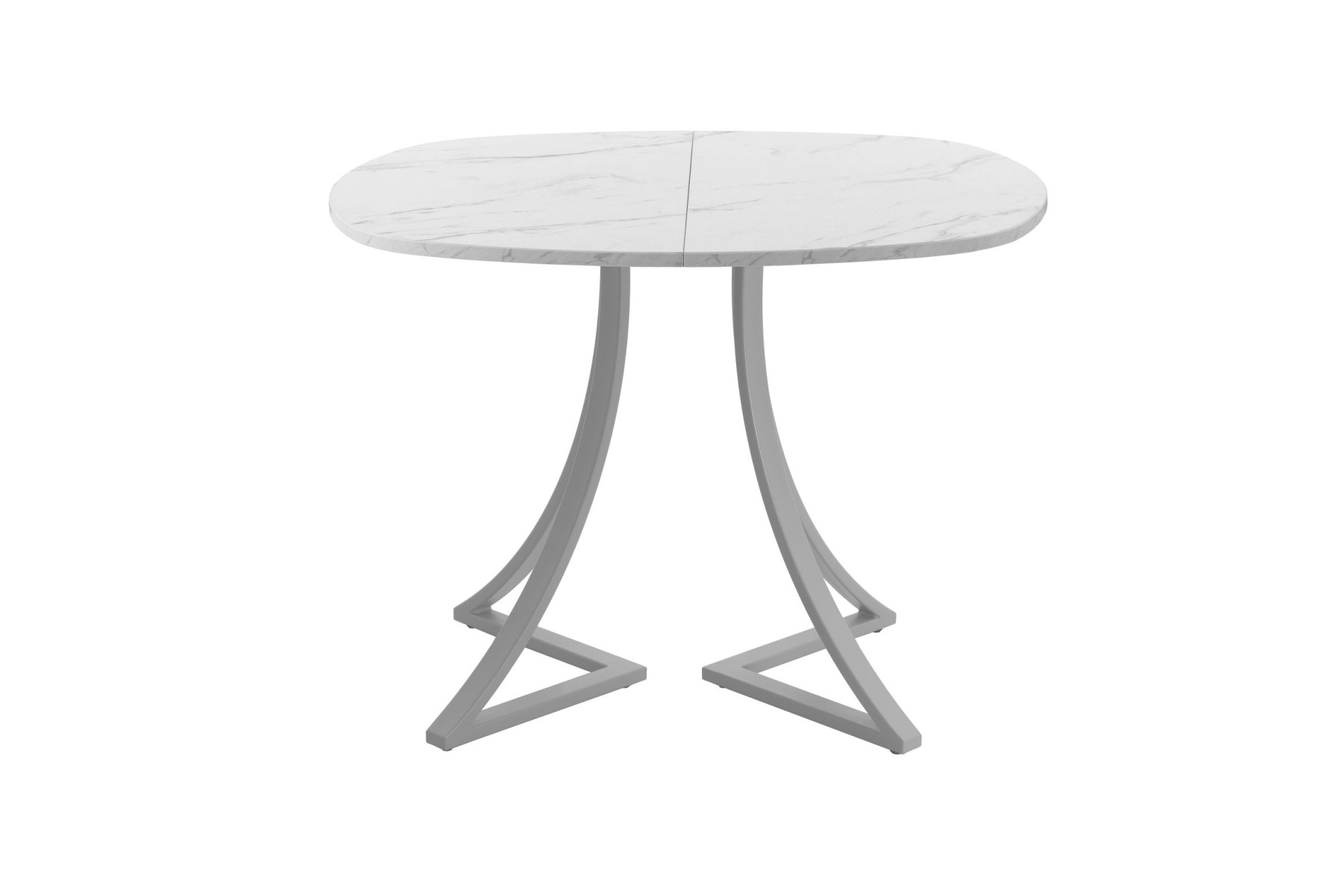 Обеденный стол AMC Elite (серии SLIM) / E24(800) D7 (серебро/Мрамор Кристалл)