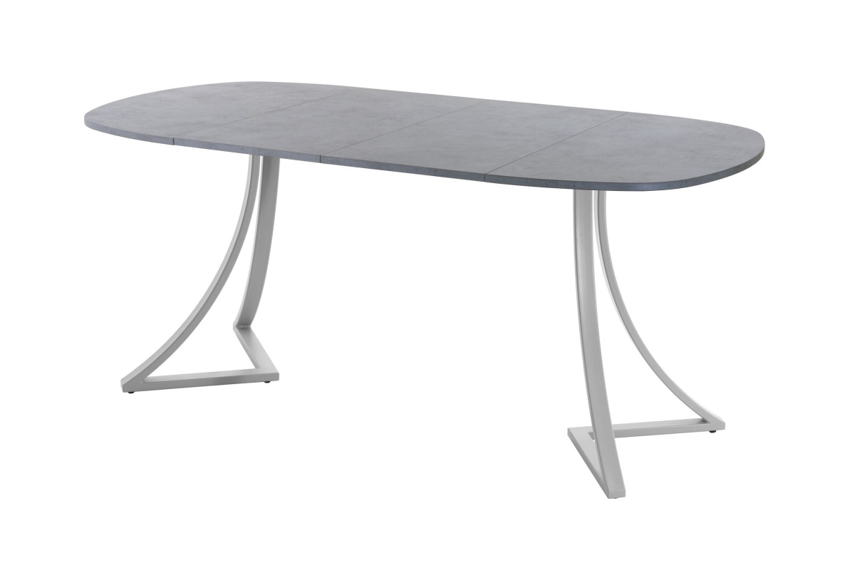 Обеденный стол AMC Elite (серии SLIM) / E24(800) D7 (серебро/Бетон Чикаго светло-серый)