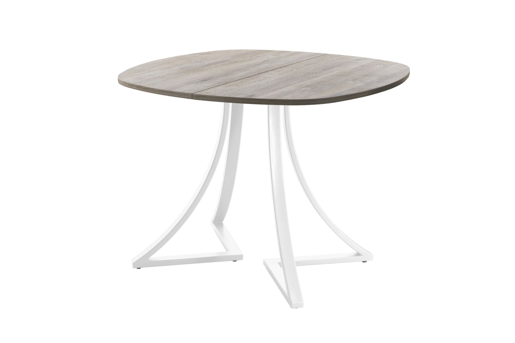 Обеденный стол AMC Elite (серии SLIM) / E24(900) D7 (белый/Дуб Уайт-Ривер песочно-бежевый)