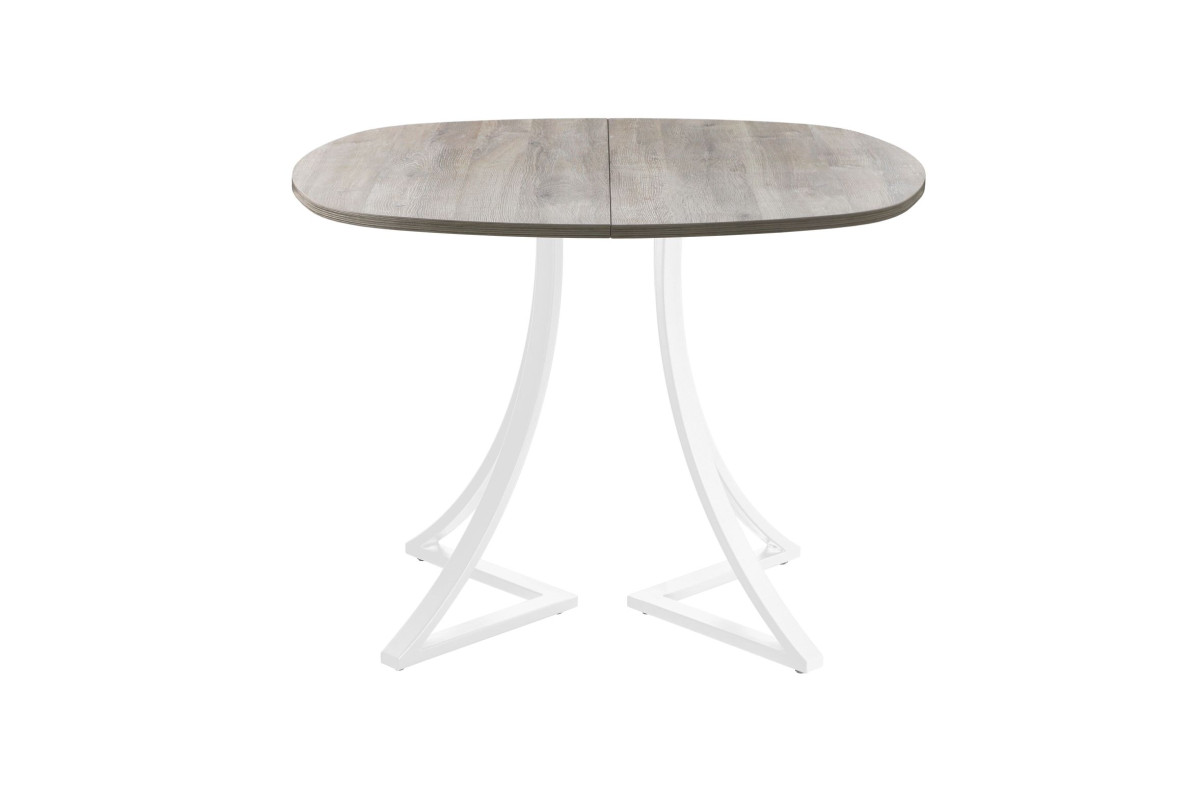 Обеденный стол AMC Elite (серии SLIM) / E24(900) D7 (белый/Дуб Уайт-Ривер песочно-бежевый)