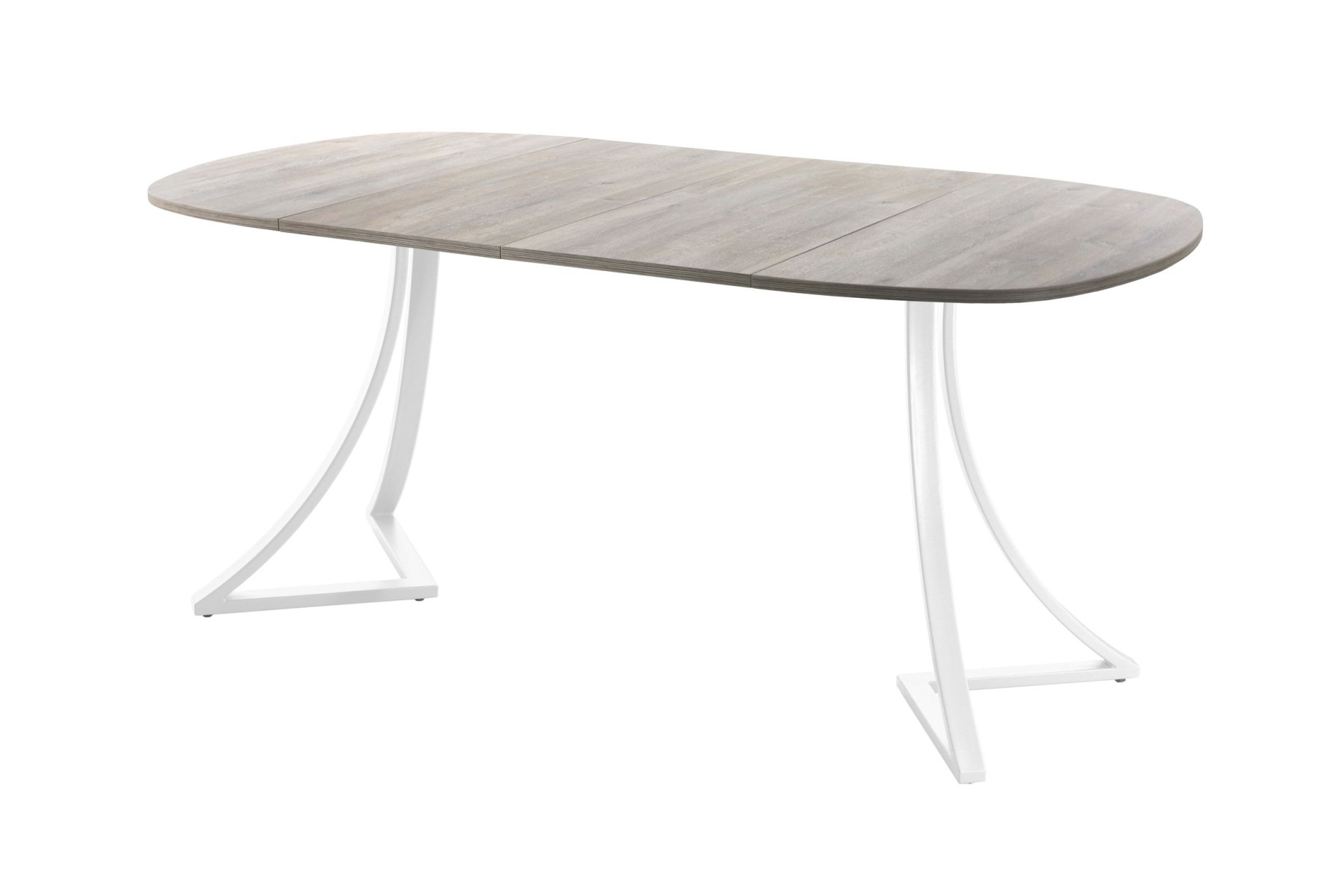 Обеденный стол AMC Elite (серии SLIM) / E24(900) D7 (белый/Дуб Уайт-Ривер песочно-бежевый)