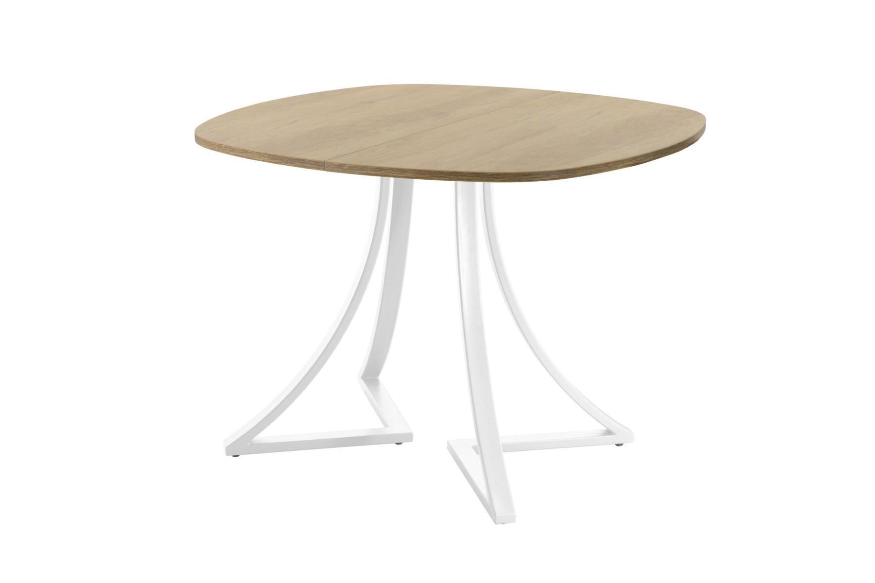 Обеденный стол AMC Elite (серии SLIM) / E24(800) D7 (белый/Дуб Небраска Натуральный)