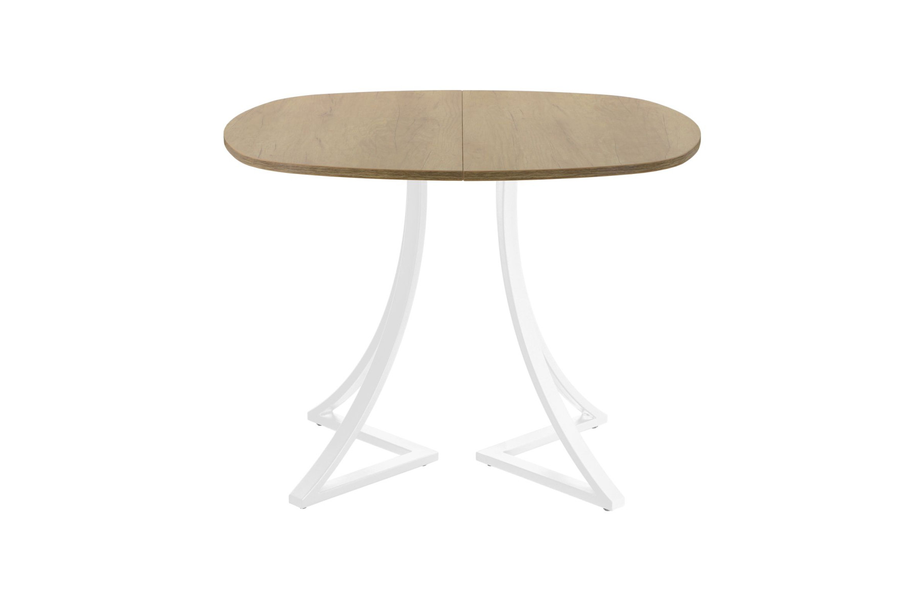 Обеденный стол AMC Elite (серии SLIM) / E24(800) D7 (белый/Дуб Небраска Натуральный)