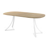 Обеденный стол AMC Elite (серии SLIM) / E24(800) D7 (белый/Дуб Небраска Натуральный)