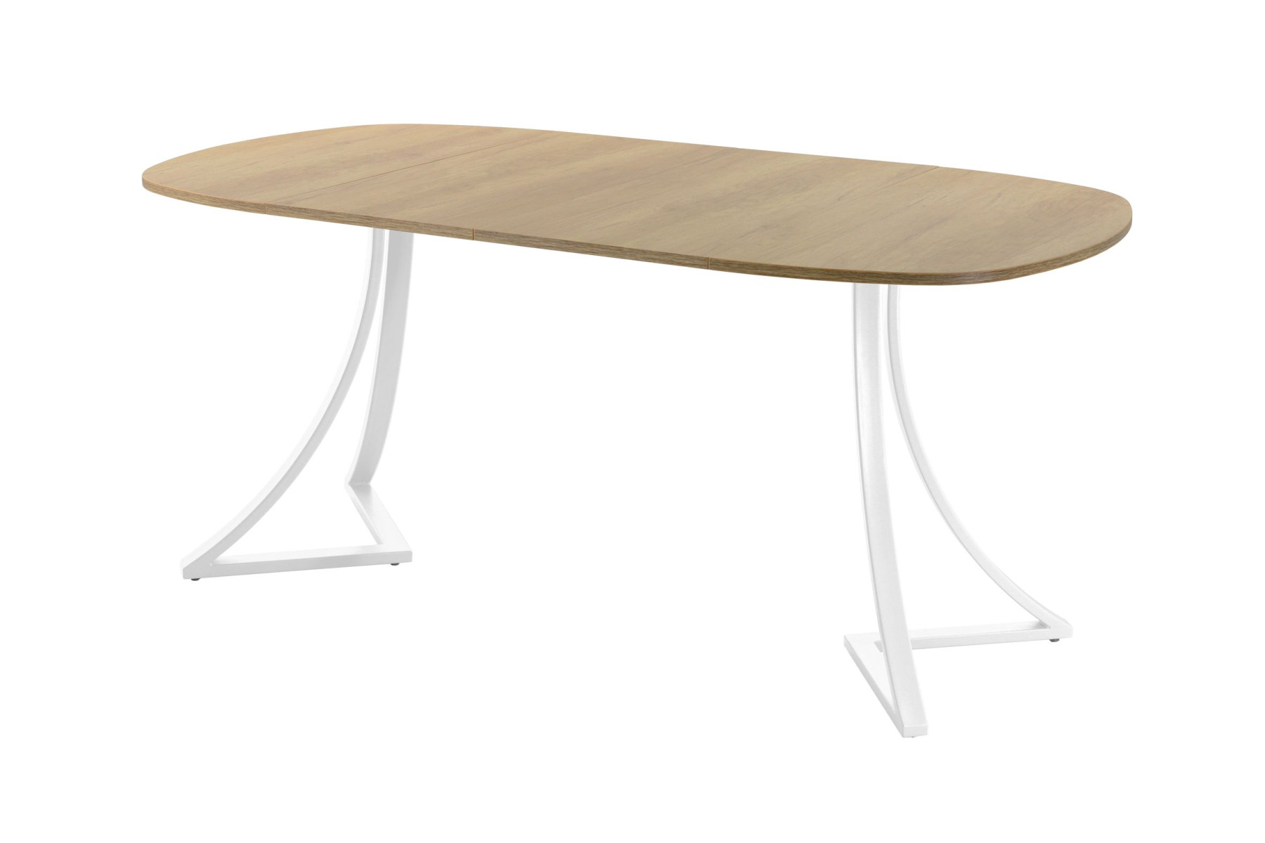 Обеденный стол AMC Elite (серии SLIM) / E24(800) D7 (белый/Дуб Небраска Натуральный)