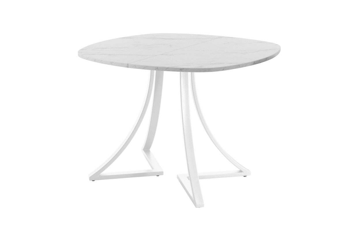 Обеденный стол AMC Elite (серии SLIM) / E24(800) D7 (белый/Мрамор Кристалл)