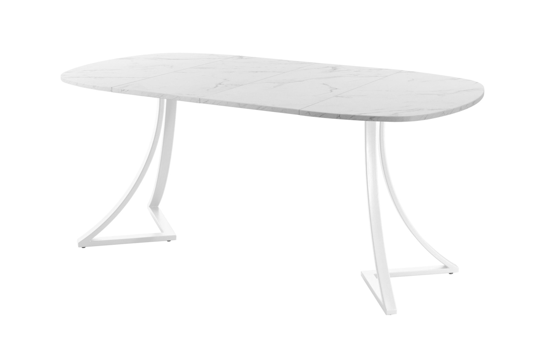 Обеденный стол AMC Elite (серии SLIM) / E24(800) D7 (белый/Мрамор Кристалл)