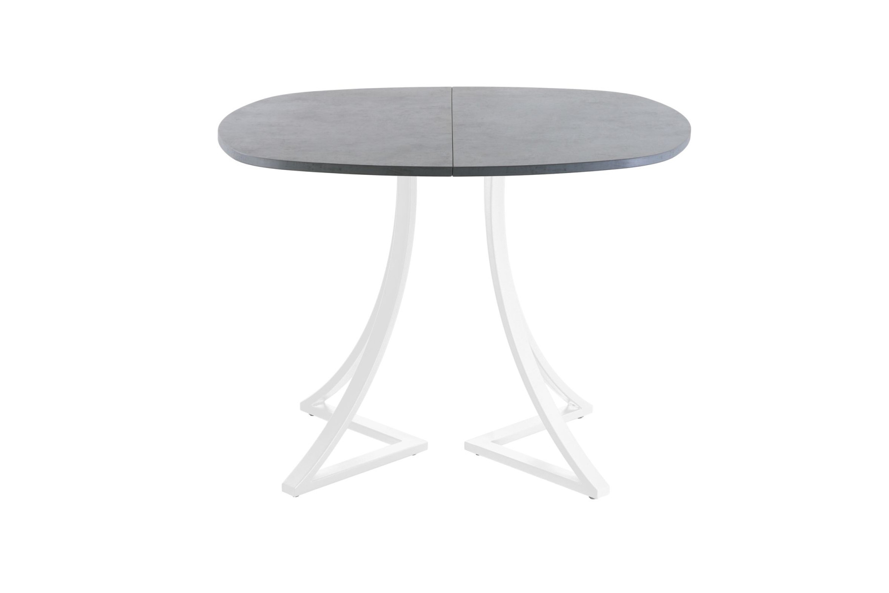 Обеденный стол AMC Elite (серии SLIM) / E24(800) D7 (белый/Бетон Чикаго светло-серый)