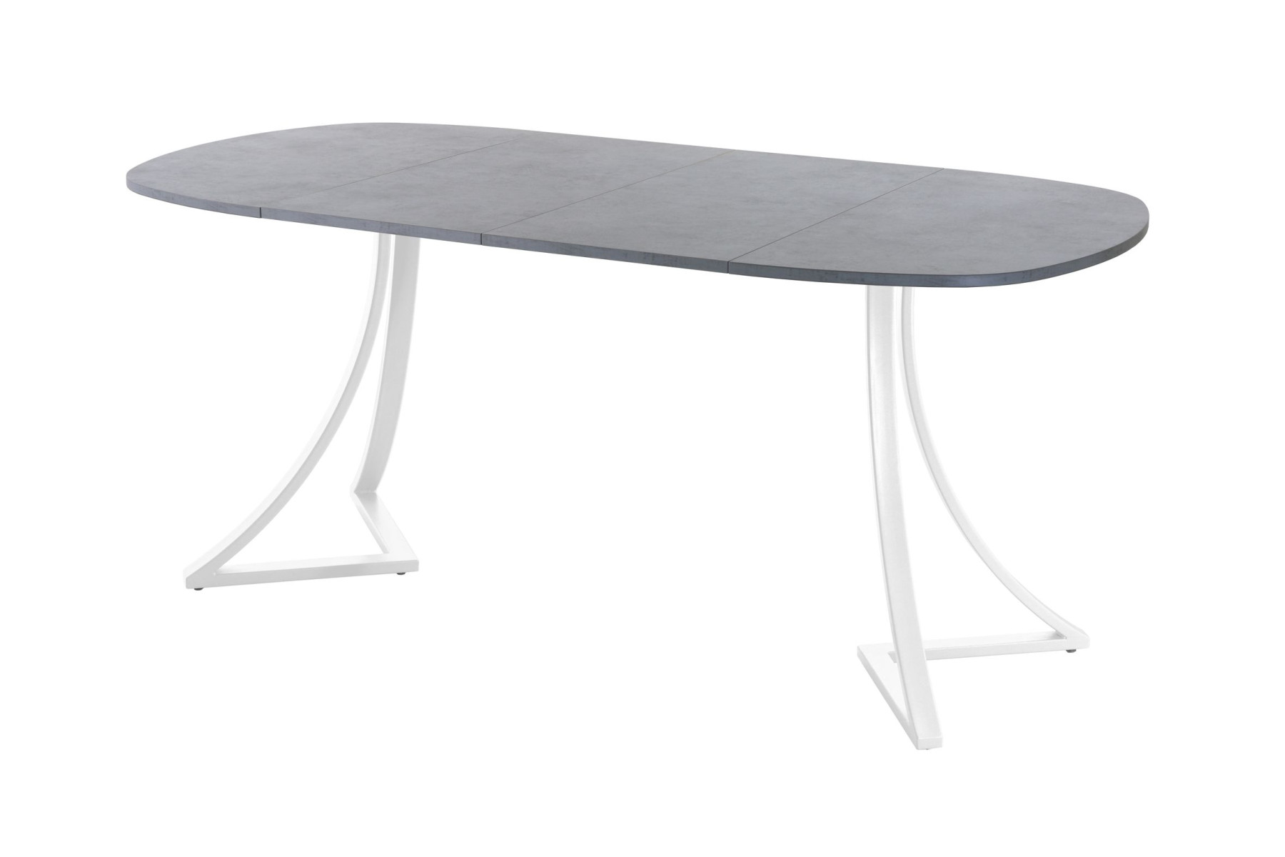 Обеденный стол AMC Elite (серии SLIM) / E24(800) D7 (белый/Бетон Чикаго светло-серый)