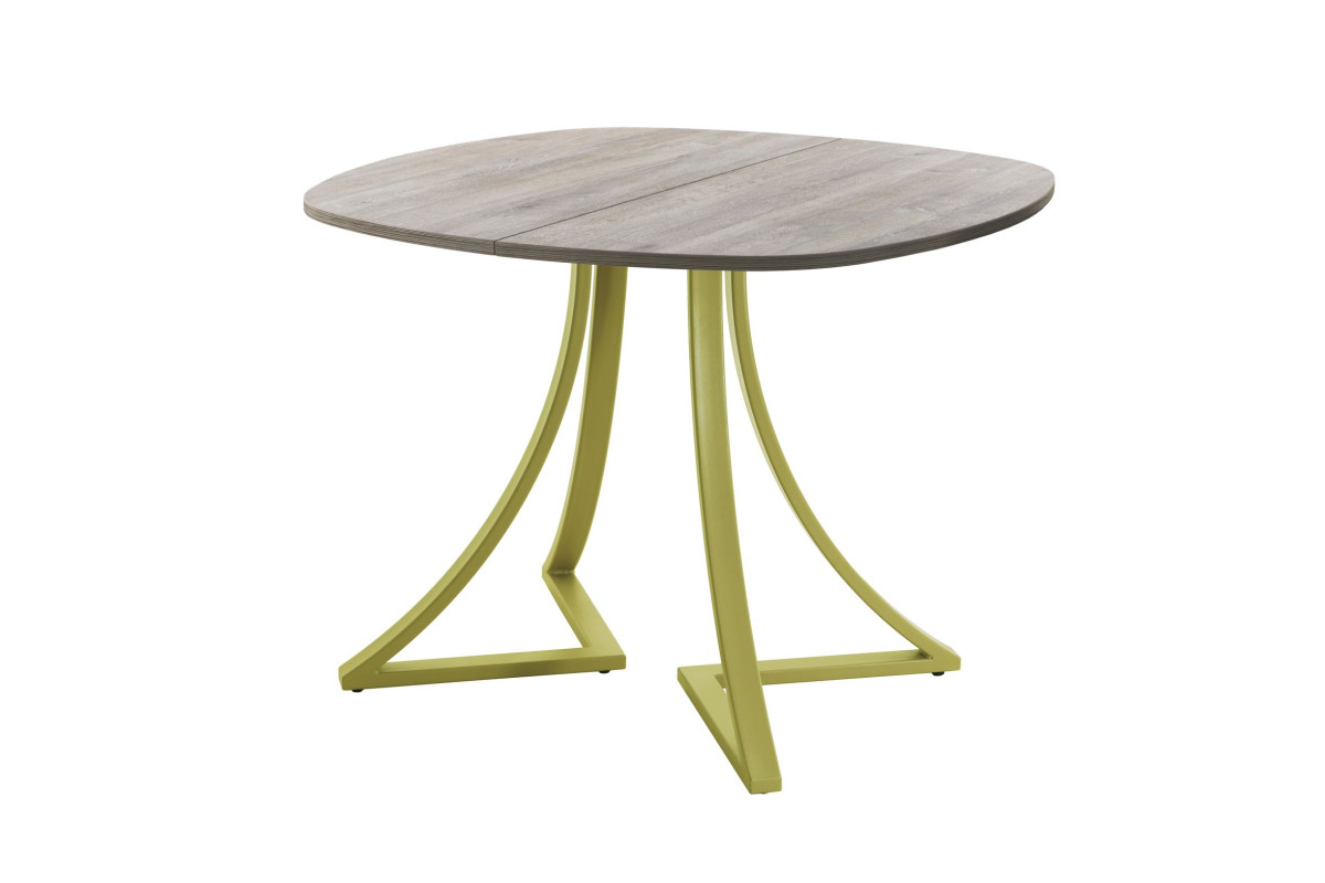 Обеденный стол AMC Elite (серии SLIM) / E24(900) D7 (золото/Дуб Уайт-Ривер песочно-бежевый)