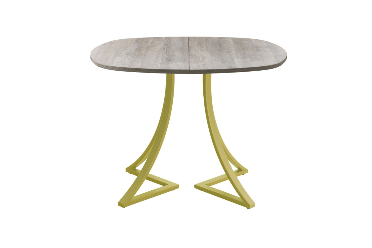 Обеденный стол AMC Elite (серии SLIM) / E24(900) D7 (золото/Дуб Уайт-Ривер песочно-бежевый)