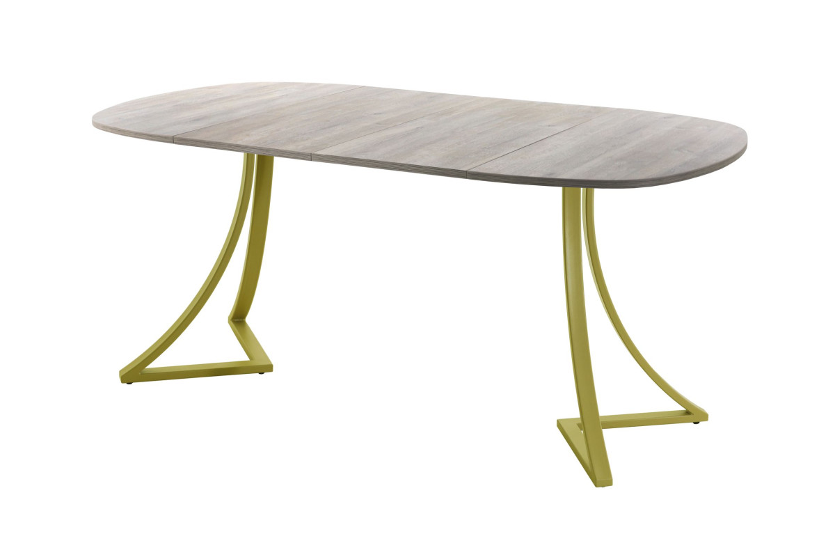 Обеденный стол AMC Elite (серии SLIM) / E24(900) D7 (золото/Дуб Уайт-Ривер песочно-бежевый)