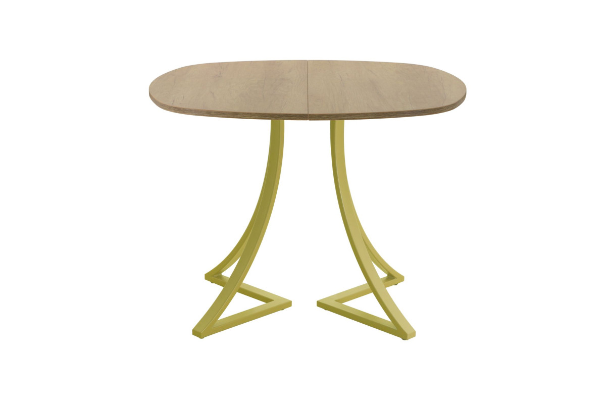 Обеденный стол AMC Elite (серии SLIM) / E24(800) D7 (золото/Дуб Небраска Натуральный)