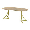 Обеденный стол AMC Elite (серии SLIM) / E24(800) D7 (золото/Дуб Небраска Натуральный)
