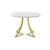 Обеденный стол AMC Elite (серии SLIM) / E24(900) D7 (золото/Мрамор Кристалл)