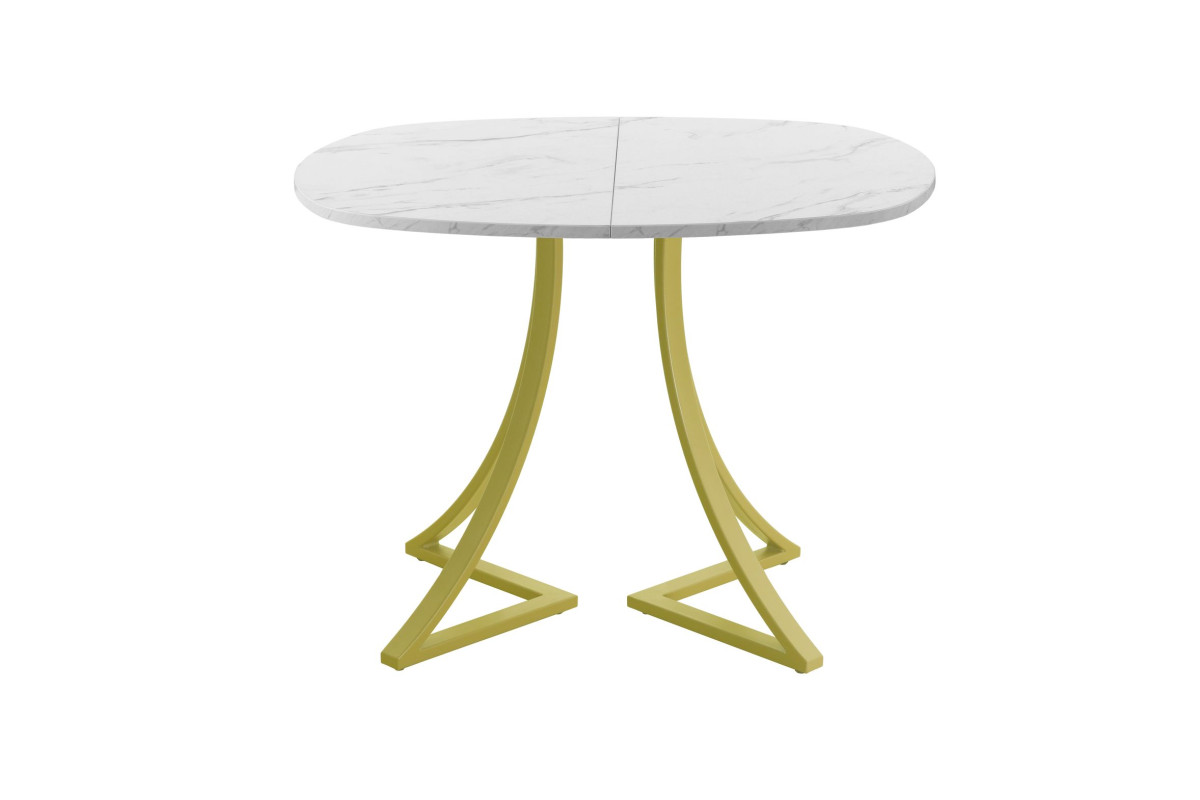 Обеденный стол AMC Elite (серии SLIM) / E24(900) D7 (золото/Мрамор Кристалл)