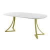 Обеденный стол AMC Elite (серии SLIM) / E24(900) D7 (золото/Мрамор Кристалл)