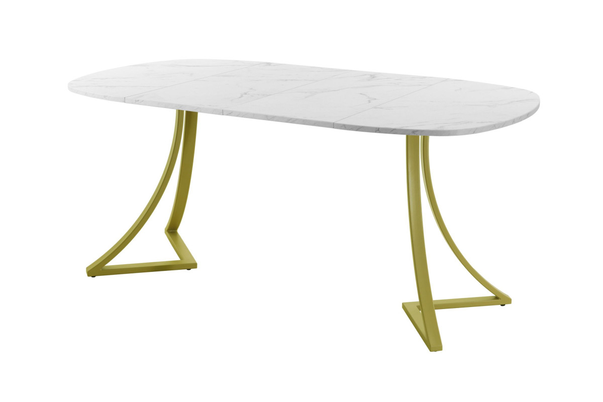 Обеденный стол AMC Elite (серии SLIM) / E24(900) D7 (золото/Мрамор Кристалл)