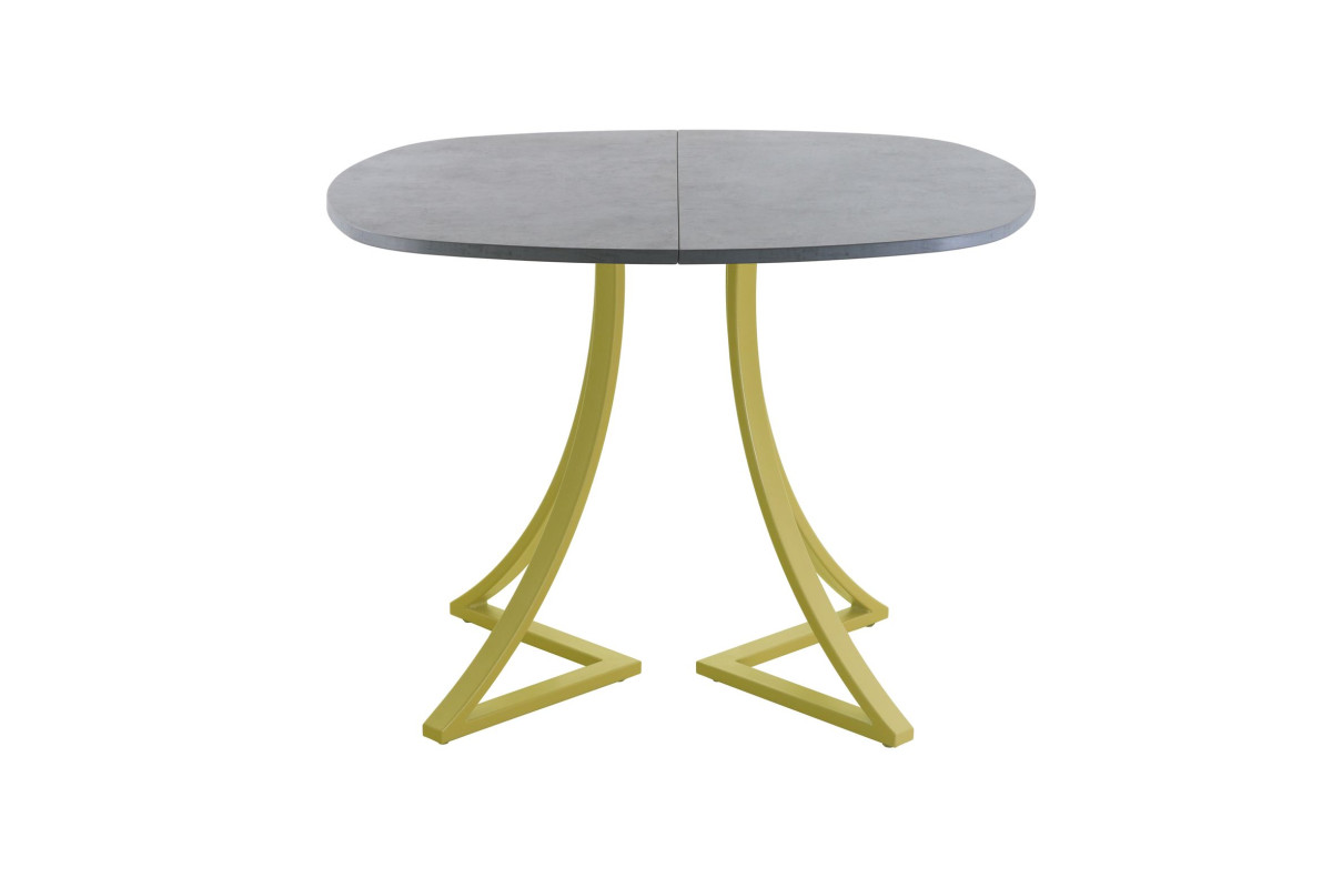 Обеденный стол AMC Elite (серии SLIM) / E24(900) D7 (золото/Бетон Чикаго светло-серый)