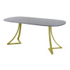 Обеденный стол AMC Elite (серии SLIM) / E24(900) D7 (золото/Бетон Чикаго светло-серый)