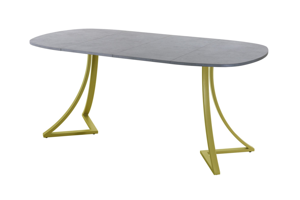 Обеденный стол AMC Elite (серии SLIM) / E24(900) D7 (золото/Бетон Чикаго светло-серый)